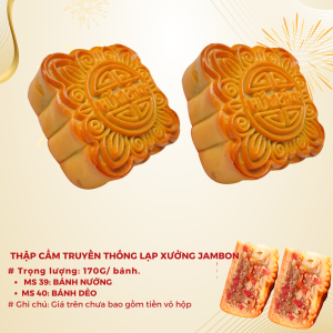 Bánh Trung Thu Hữu Bình Thập cẩm truyền thống lạp xưởng Jambon170g