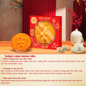 Bánh Trung Thu Trăng Vàng Đoàn Viên 600G - Bánh Nướng (Nhân Thập Cẩm Truyền Thống)
