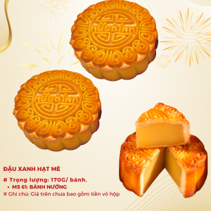 Bánh Trung Thu Hữu Bình Nhân Đậu xanh hạt mè 160G
