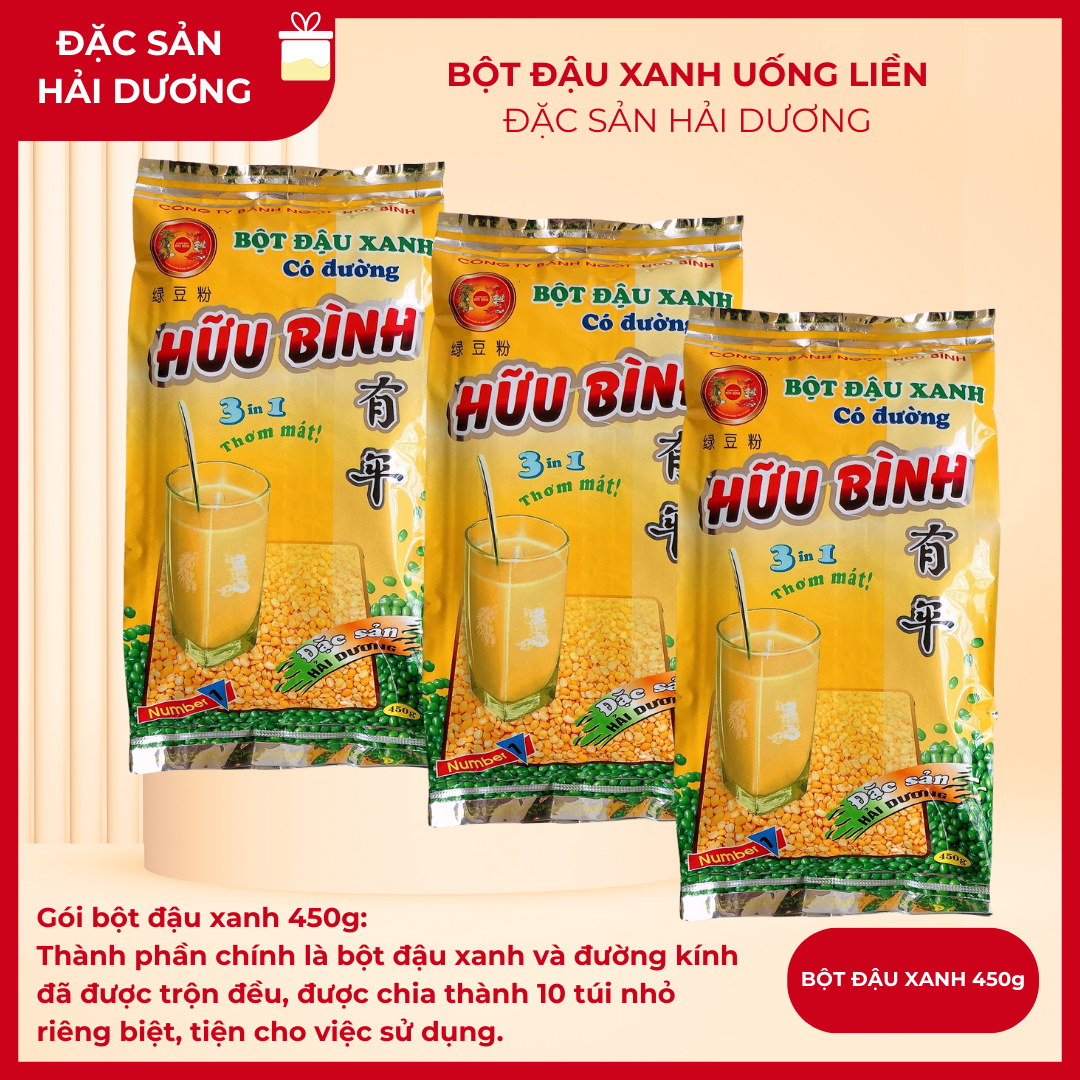 BỘT ĐẬU XANH UỐNG LIỀN TÚI 450G #8935046500066