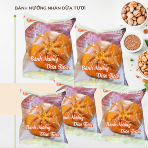Bánh Trung thu mini nhân dừa tươi 50g/ chiếc ( bịch 10 chiếc)