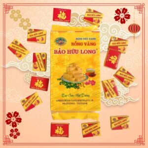 9.3. BÁNH ĐẬU XANH RỒNG VÀNG BẢO HỮU LONG TÚI 42 KHẨU(280g)