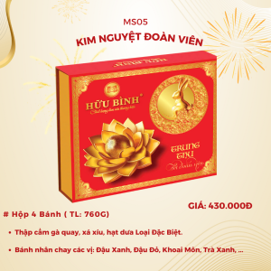 Hộp Cao Cấp: Kim Nguyệt Đoàn Viên ( Đỏ) - 4 bánh 2026